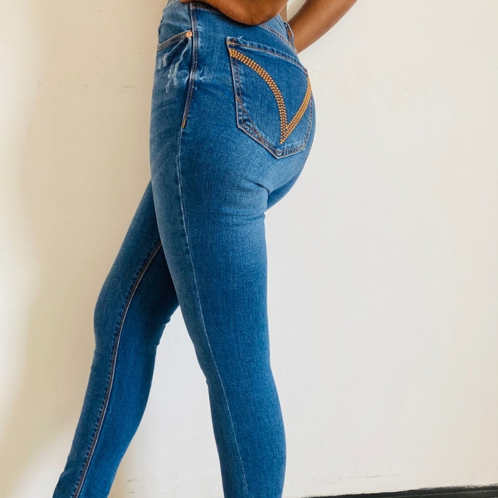 Red Bat blue jeans